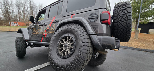 Jeep Wrangler Rear Bolt On Shock Bracket Control Arm Skids (2018+, JL)