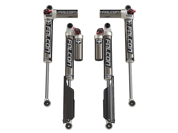 JL 4dr: Falcon SP2 3.3 Fast Adjust Piggyback Shock Kit (2-4.5” Lift)
