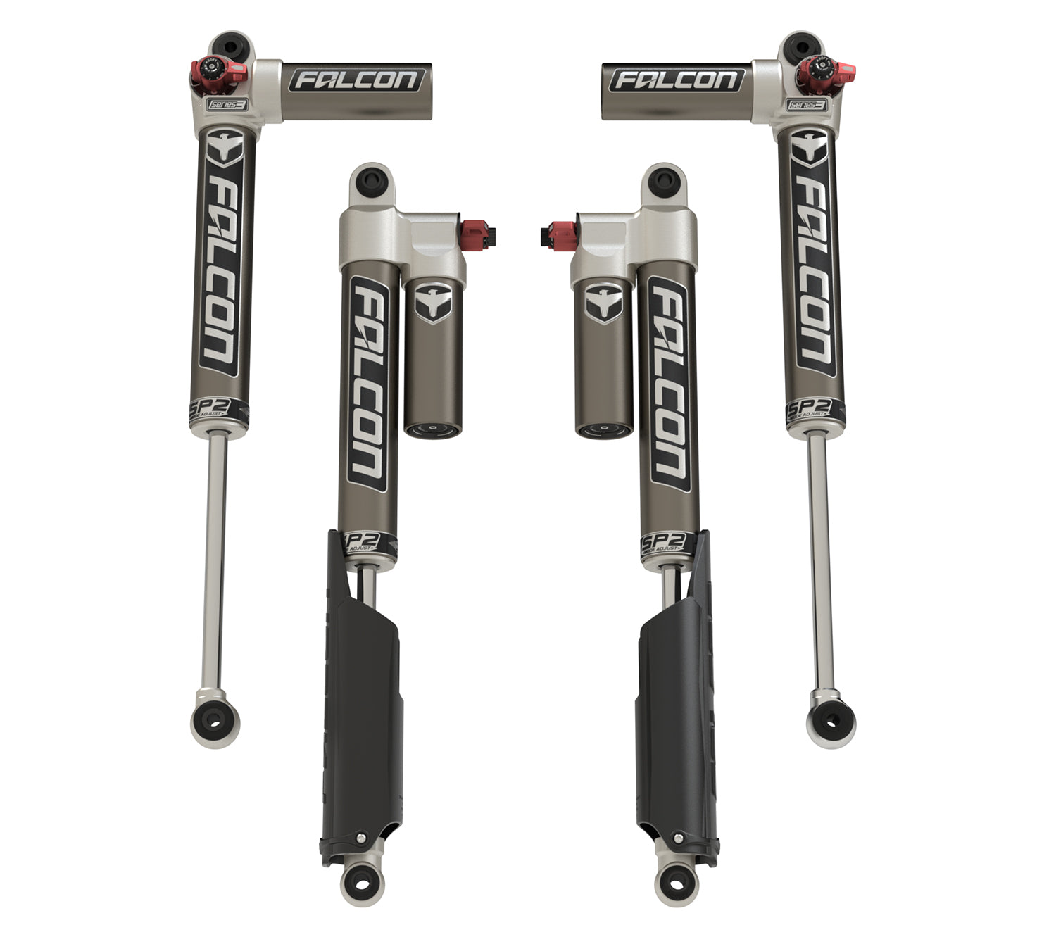 JT: Falcon SP2 3.3 Fast Adjust Piggyback Shocks (3.5-4.5” Lift