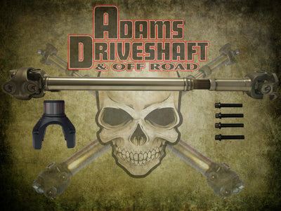 Adams Driveshaft JL Sahara Front 1350 CV Driveshaft OEM Flange Style Extreme Duty Series