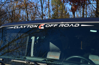 Clayton Off Road Windshield Decal