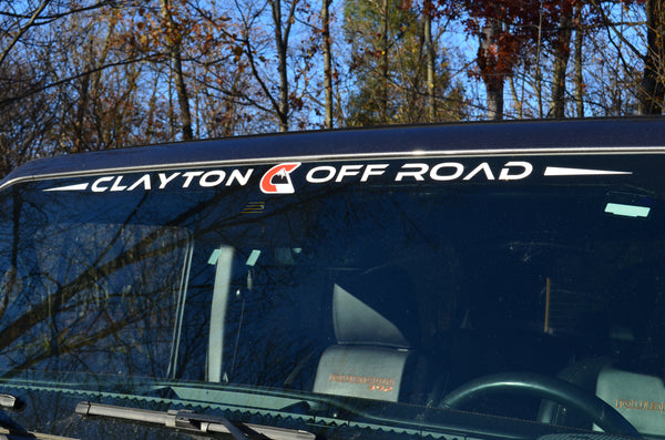 Clayton Off Road Windshield Decal