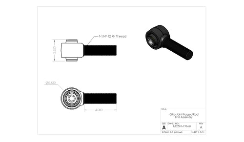 Forged Rod End 1-1/4