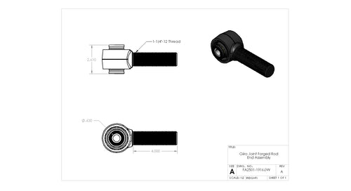Forged Rod End 1-1/4