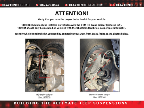 Jeep Front Brake Lines (2018+, JL)
